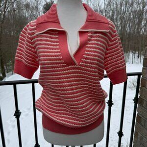 Vineyard Vine's Women's Texture Polo Sweater Sz M NWT